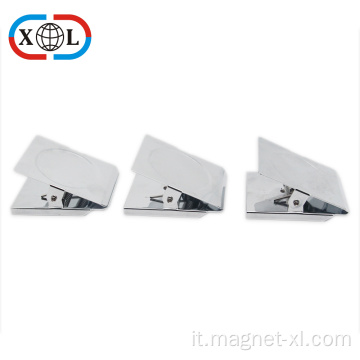 Clip di carta quadrato magnetico in metallo foller per ufficio